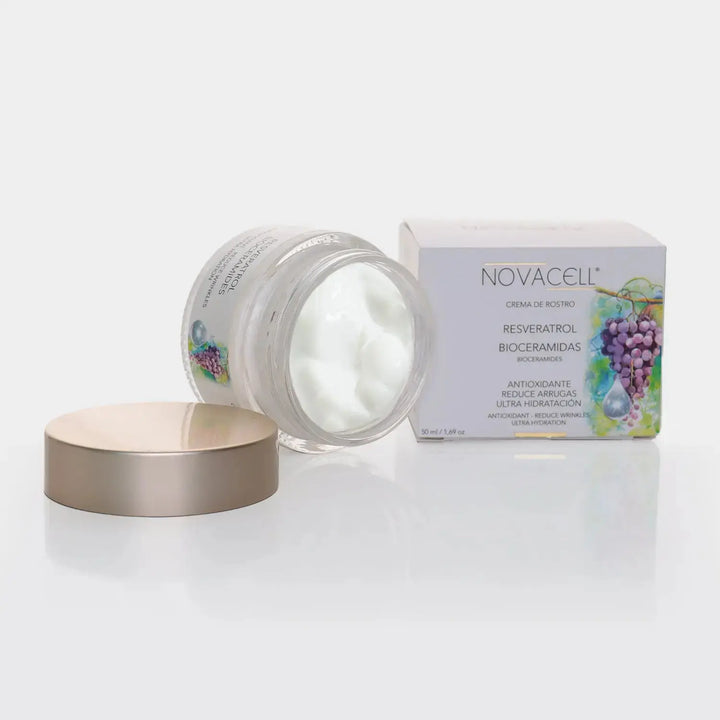 Crema Facial Resveratrol & Bioceramidas – Antiedad y Firmeza | Novacell